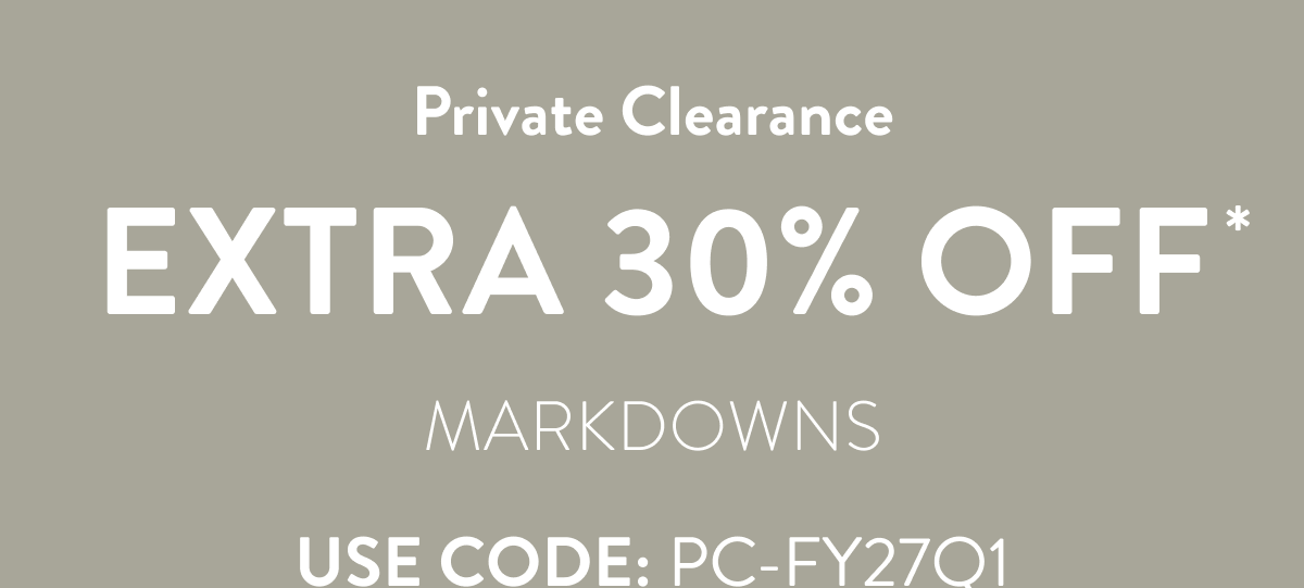 Private Clearance Sale