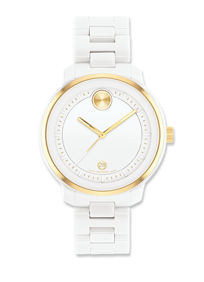 White Gold Bold Verso Ceramic Her