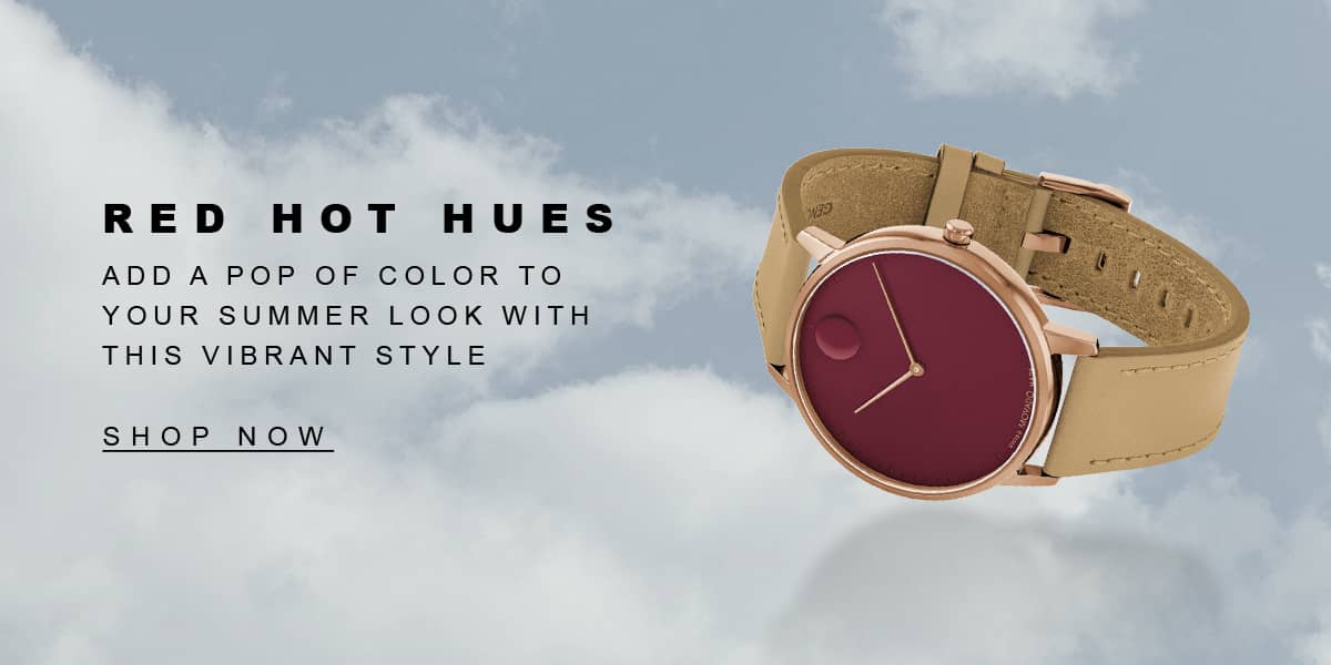 Red Hot Hue | Red Dial Movado Face