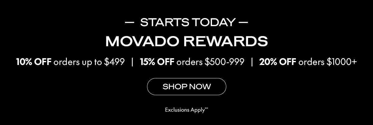 Movado Rewards- up to 20% off