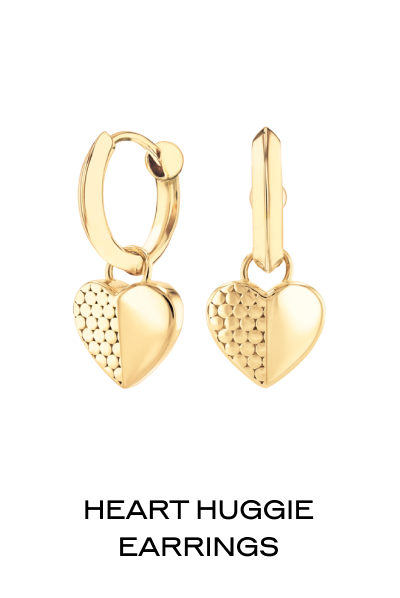 HEART HUGGIE EARRINGS