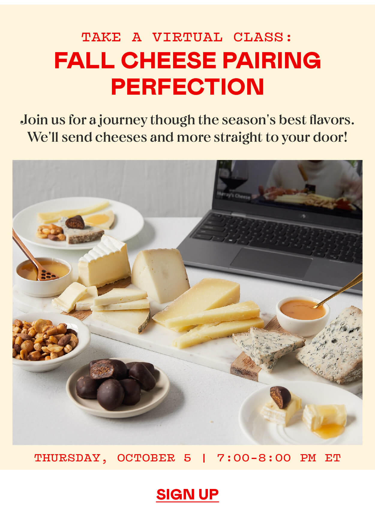 Virtual Fall Cheese Pairing Perfection Class