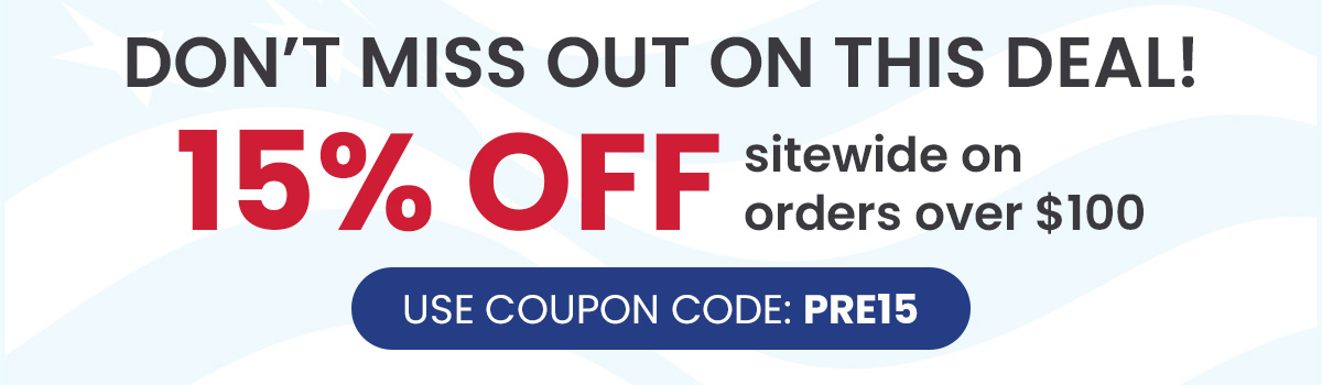 President's Day 15% Off