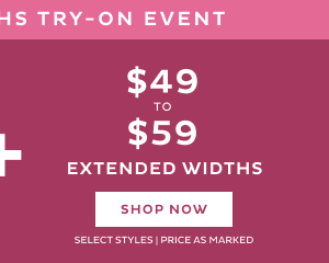 $49 to $59 Extended Widths