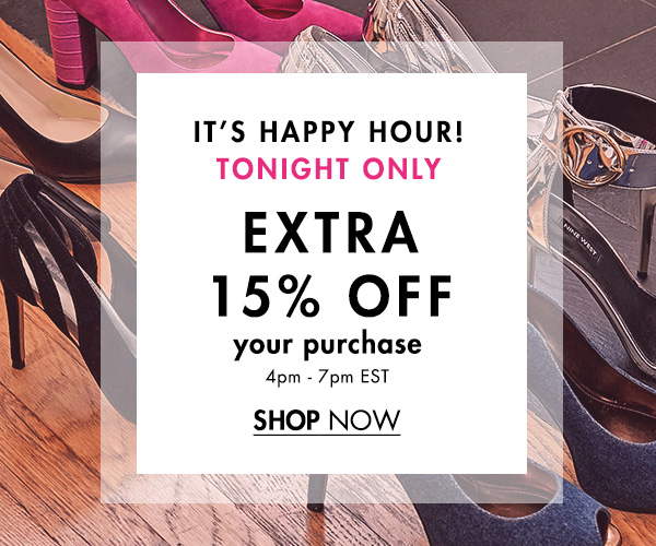 Happy Hours Extra 15% Off