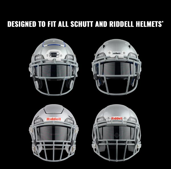 Designed to fit all Schutt and Riddell Helmets*