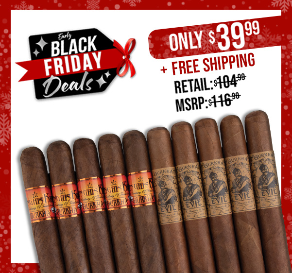 Gurkha Evil Genghis 10 Cigar Sampler Only $39.99!