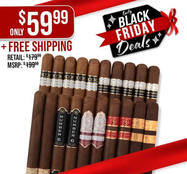 Black Friday Rocky Patel 20 Cigar Sampler Only $59.99 + Free Shipping!