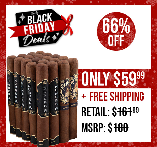 Rocky Patel Number 6 Vs. La Palina Classic 20 Cigar Sampler Only $59.99 + Free Shipping!