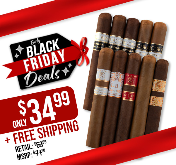 50% Off Rocky Patel 10 Cigar Sampler!