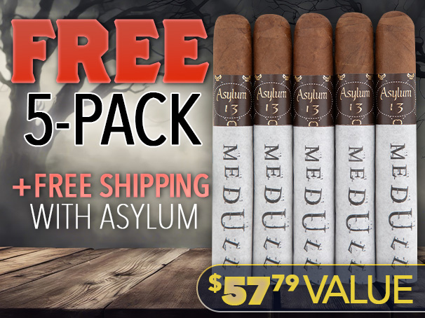 Free 5-Pack + Free Shipping with Asylum Boxes!