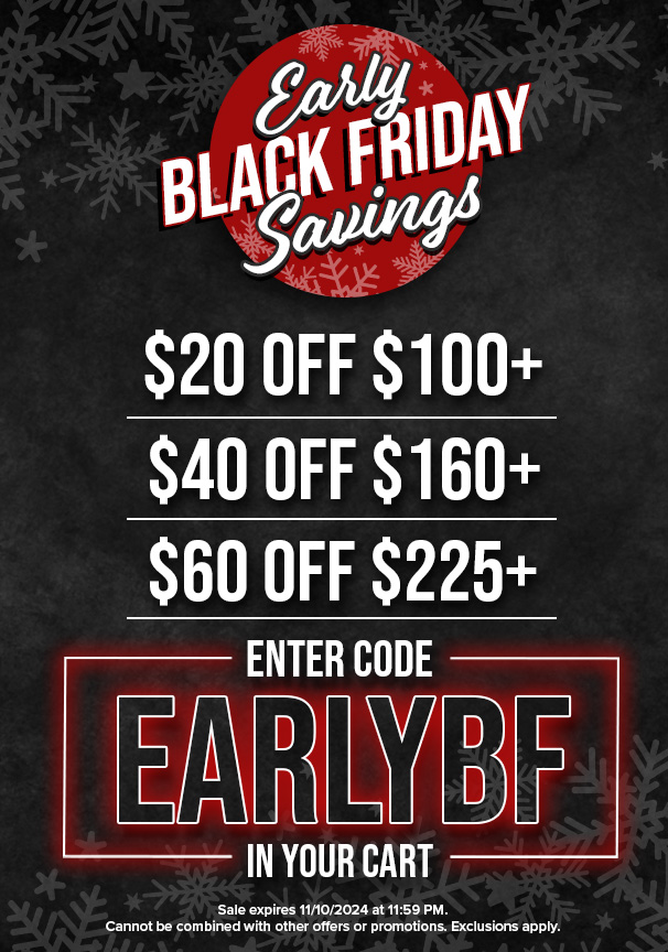 Early Black Friday - Up To $60 Off Your Order Sitewide