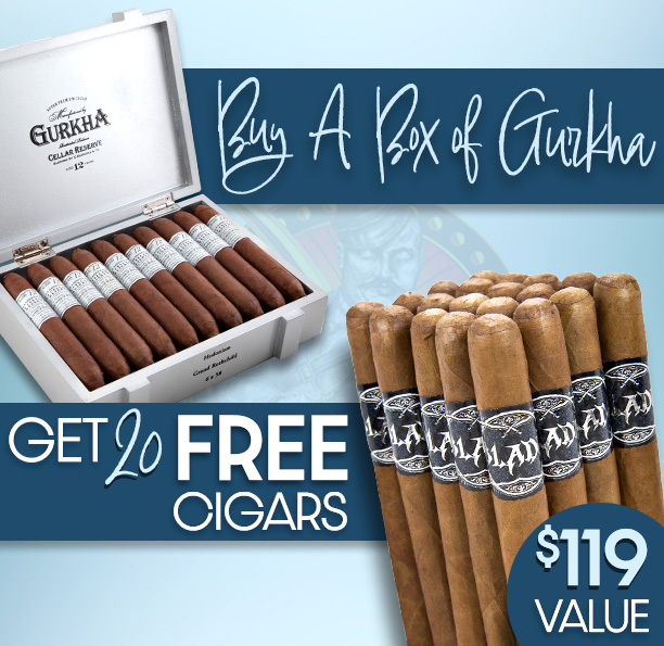 Buy a Gurkha box, Get 20 Free Cigars!