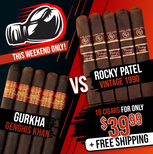 Rocky Patel Vintage 1990 Vs. Gurkha Genghis Khan Only $39.99 + Free Shipping!