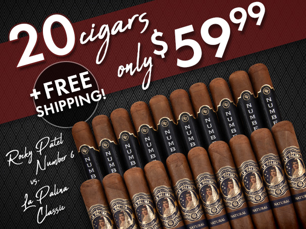 Rocky Patel Number 6 Vs. La Palina Classic 20 Cigar Sampler Only $59.99 + Free Shipping!