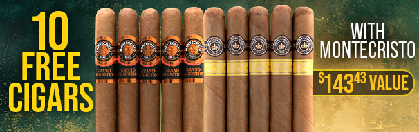 10 Free Cigars with Montecristo!