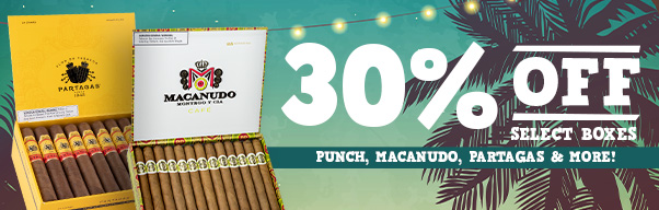 30% Off Punch, Macanudo, Partagas, & More