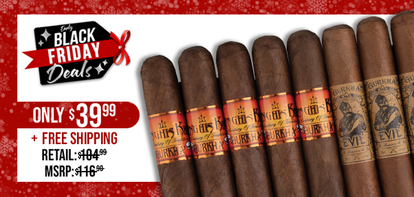 Gurkha Evil Genghis 10 Cigar Sampler Only $39.99!