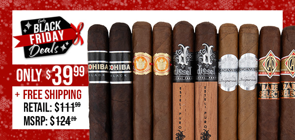 Cohiba & Friends 10 Cigar Sampler Only $39.99 + Free Shipping!