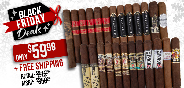 Black Friday Blitz 2024 Collection 25 Cigar Sampler Only $59.99 + Free Shipping!