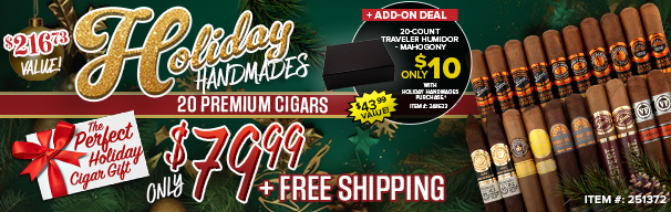 Holiday Handmades 20 Cigar Sampler Only $79.99 + Free Shipping!