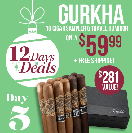 12 Days of Deals - Day 5: Gurkha 10 Cigar Travel Humidor Sampler Only $59.99 + Free Shipping!