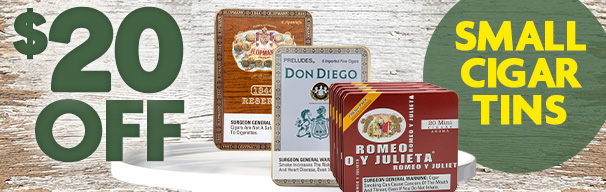 Small Cigar Tins Starting at $23.99!