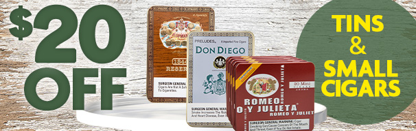 Small Cigar Tins Starting at $23.99!