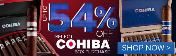 Up to 54% off Select Cohiba Boxes!  g P T 5 CQHIBA VTN SIS 