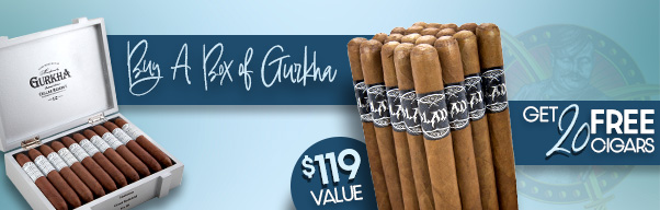 Buy a Gurkha box, Get 20 Free Cigars!