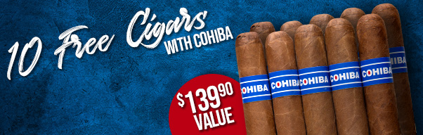 10 Free Cigars with Cohiba!