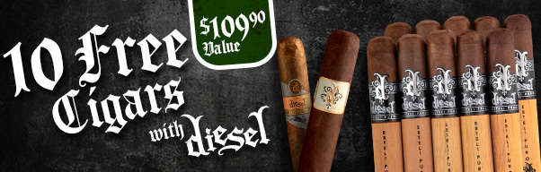 10 Free Cigars with Diesel Boxes!