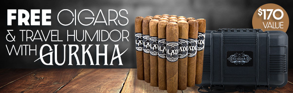 Free Cigars and Travel Humidor with Gurkha