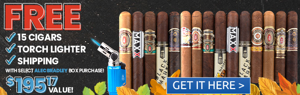 15 Free Cigars, Torch Lighter, + Free Shipping with Select Alec Bradley Boxes!  2 ALl R LI TN 3 L P e R VALUE! 