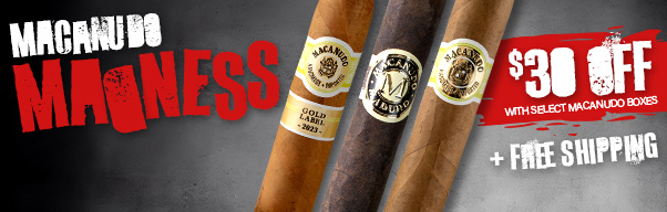 $30 Off + Free Shipping on Macanudo Boxes!