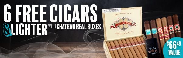 6 Free Cigars and Lighter with Chateau Real!