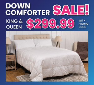 Down Comforters SALE! King & Queen $299.99 With Promo Code