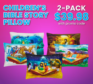 Children's Bible Story Pillow 2-Pack $39.98 With Promo Code