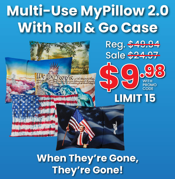 Multi-Use MyPillow 2.0 With Roll & Go Case $9.98 With Promo Code