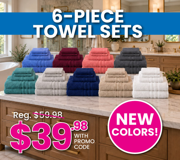 MyTowels 6-Piece Towel Sets $39.98 With Promo Code