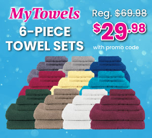 MyTowels 6-Piece Towel Sets $29.98 With Promo Code