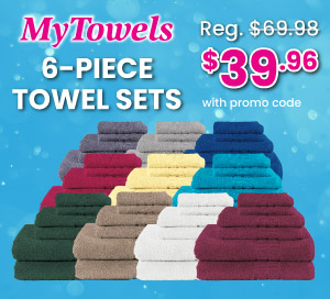 MyTowels 6-Piece Towels Sets $39.96 With Promo Code