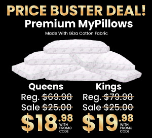 Price Buster Deal! Premium MyPillow Queens $18.98 & Kings $19.98 With Promo Code