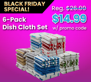 6-Pack Dish Cloth Set $14.99 W/Promo Code