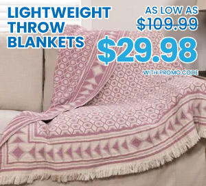 LightWeight Throw Blankets As Low As $29.98 With Promo Code