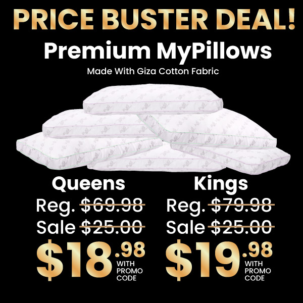 Price Buster Deal! Premium MyPillows Made With Giza Cotton Fabric