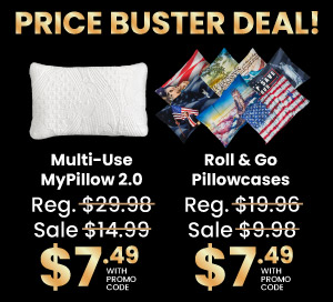 Price Buster Deal! Multi-Use MyPillow 2.0, Roll & Go Pillowcases $7.49 With Promo Code