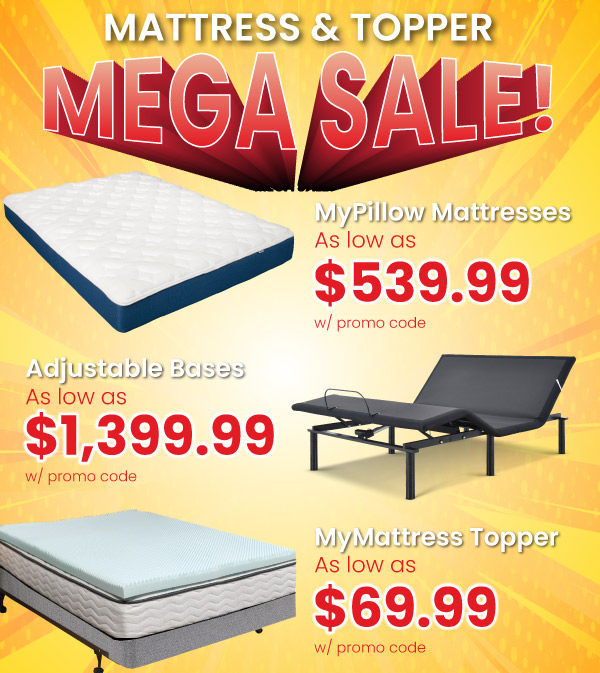 Mattress & Topper MEGA SALE! MyPillow Mattresses As Low As $539.99, Adjustable Bases $1,399.99, MyMattress Toppers As Low As $69.99 W/Promo Code