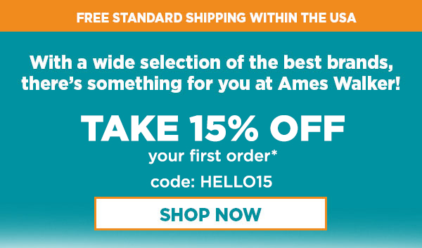 Shop Ames Walker today and save 15% on your first order! Use code: HELLO15