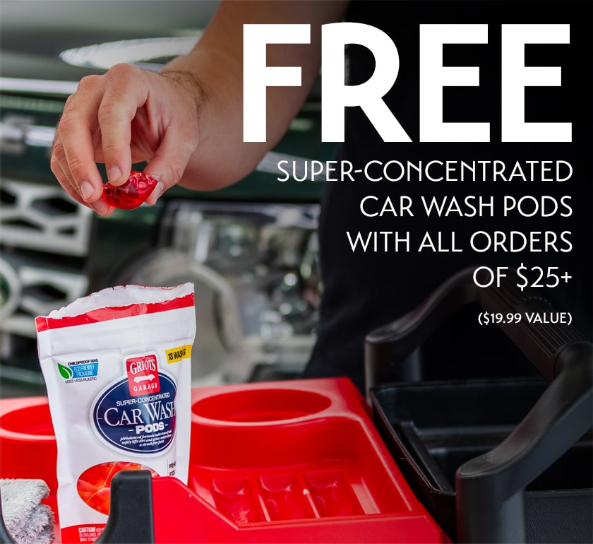 FREE SUPER-CONCENTRATED CAR WASH PODS WITH ALL ORDERS OF $25+ ($19.99 VALUE)